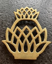Vintage Solid Brass Trivet Virginia Metalcrafters 10-46 1976 Pineapple