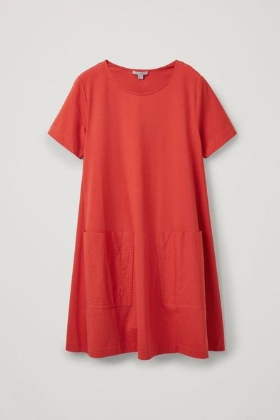 Women COS Dress Orange Denim 38 / M / 46