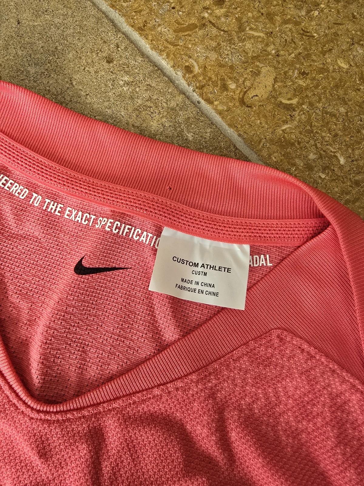 Nike Rafael Nadal Tennis Rafa US Open RARE Pink Shirt Size CUSTOM FD5407 629 image 6