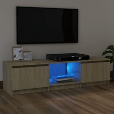 RGB LED TV Schrank  Lowboard Fernsehschrank Sideboard Ständer Möbel Fernsehtisch