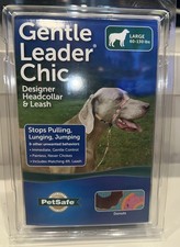 NIB  PETSAFE GENTLE LEADER Designer HEADCOLLAR  LEASH  DONUTS Print  LARGE