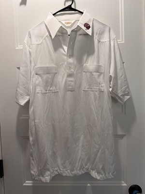 EUC Vintage  80s Texas A&M  Sahara Shirt White Western Yoke Embroidered Collar L