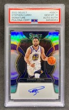 2022 Panini Select STEPHEN CURRY Signature Silver Prizm Auto SP Gem Mint PSA 10