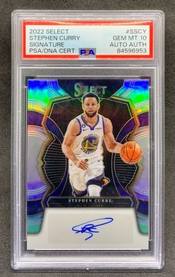 2022 Panini Select STEPHEN CURRY Signature Silver Prizm Auto SP 