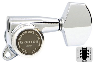 Gotoh SG381-01 MGT Locking Tuners w/ Large Knobs - Chrome - 3L x 3R