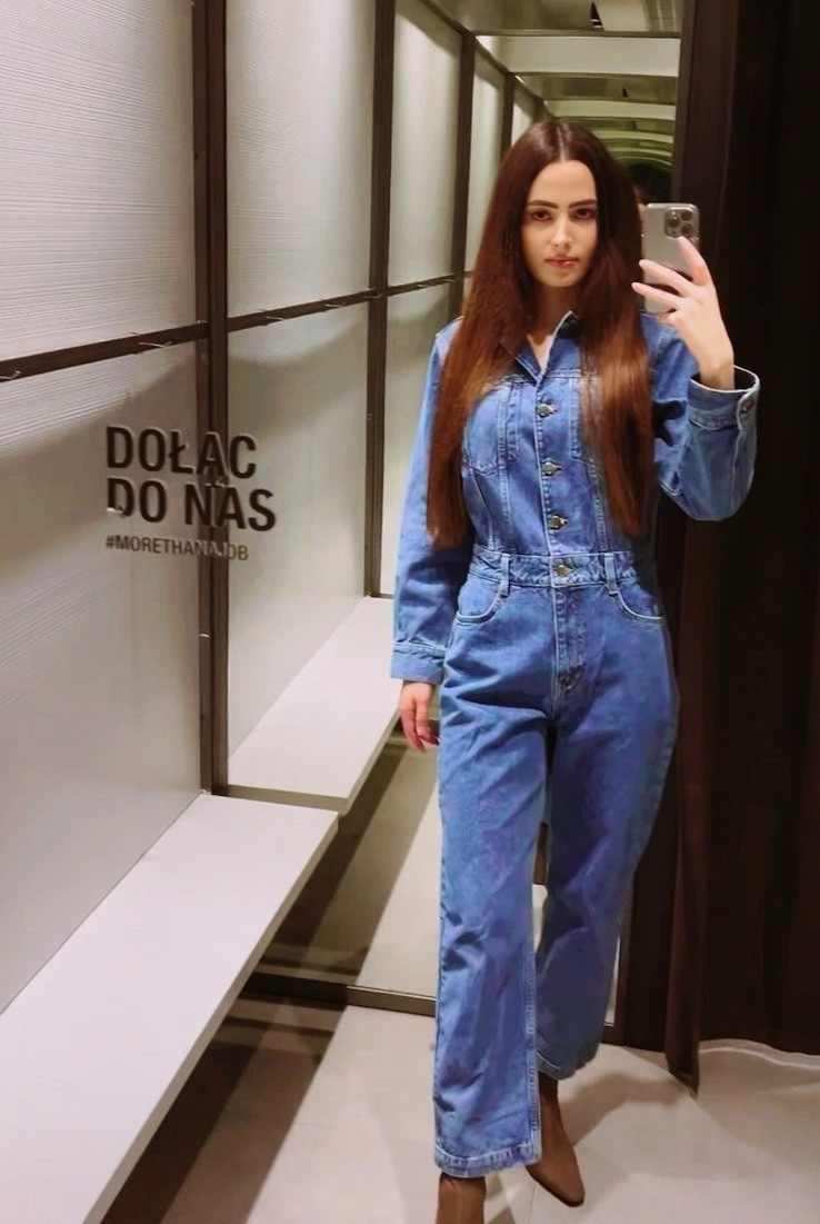 ZARA NWT WOMAN SS25 Z1975 LONG DENIM JUMPSUIT BLUE | 1879/227 SIZE