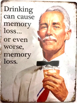 FREE SHIPPING! BUY or make OFFER B4 it s SOLD! Memory funny 12x16 TIN SIGN Bx1