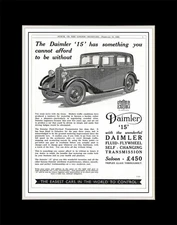 1933 Daimler 15 Saloon 2 - Matted for 11x14 Frame