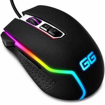 GG Double Tap RGB Gaming Maus - 8000 DPI Kabelgebunden 8 Tasten Ergonomisch Doppelklick