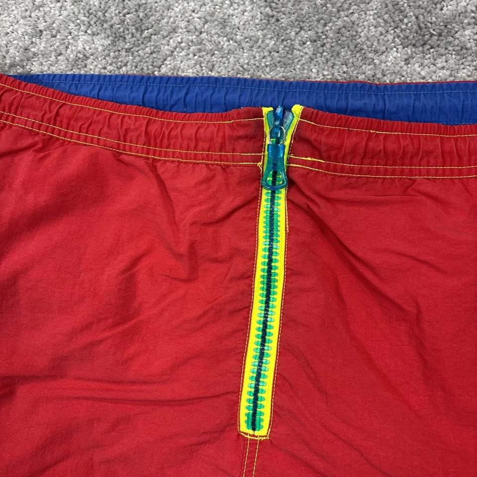Pantalones Cortos Tommy Hilfiger De Colección Para Hombre Medianos Rojo Bañador 6" Entrepierna Y2K Foto 3 de 4