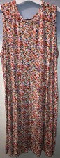 Tahari Woman Multicolor Floral Sleeveless Swing Dress Casual Plus Size 1X