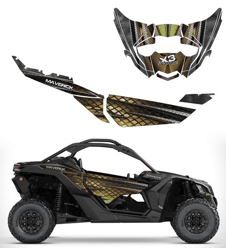Can Am Maverick X3 Hades Decal Graphic Kit Wraps 4x4 Deco 1000 Turbo R 3m vinyl - Picture 3 of 10