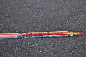GRAPHIC MINT ~1940s era HARLEY DAVIDSON MOTORCYCLE Old Augusta GA Unused Pencil