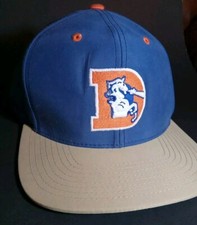 Denver Broncos Mitchell  Ness NFL Vintage Strap Back Hat Blue/Gray Bill