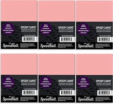 Speedball Speedy-Carve Block Printing Carving Block, Rectangle, Pink, 3 x 4... 