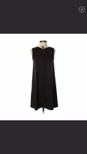 Women's Como Vintage Lace Up Tie Dress. Black Size M *