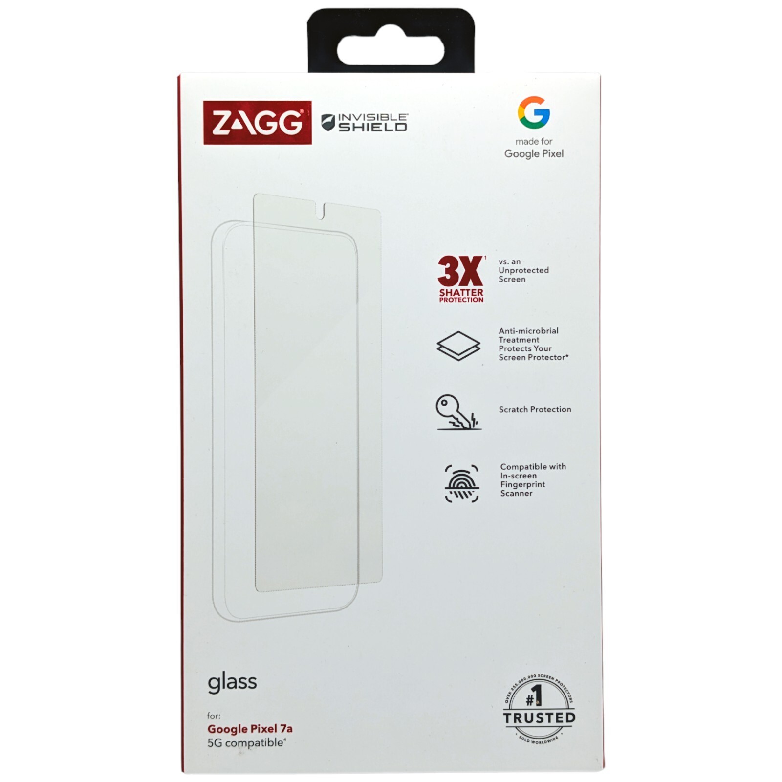 ZAGG Glass Screen Protector for Google Pixel 7a AntiScratch Anti