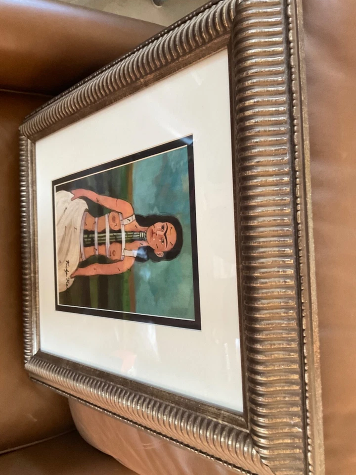 Pintura Frida Kahlo - (a la manera de) - con firma - Lg. ¡Bonito! Foto 2 de 4