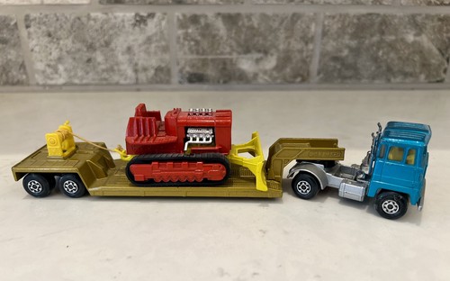 Matchbox Super Kings K-23 Scammell Tractor & Low Loader w/ Super Bulldozer. 1973 - Picture 7 of 20