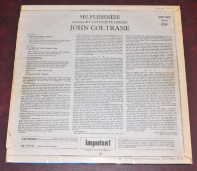 John Coltrane - Selflessness/My Favourite Things, Impulse/EMI UK