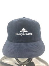 Georgia Pacific Corduroy Royal Blue White Embroidered Logo Snapback Made in USA