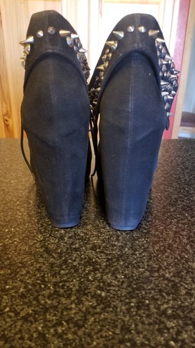Shoes Black Wedge Bootie - Picture 4 of 5