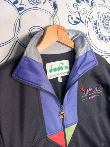 DIADORA DIAMOND VINTAGE 90S TRACKSUIT JACKET GIACCA GINNICA JOGGING GYM GABBER - Bild 7 von 19