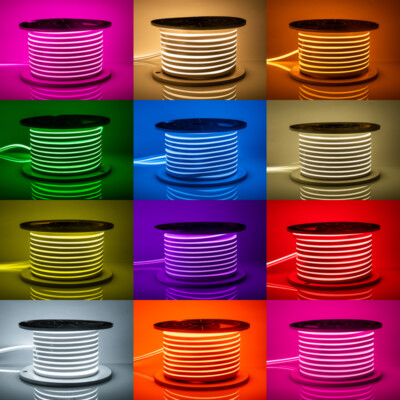 100ft 12V Neon LED Light Strip Flexible Silikon Tube Lights Wasserdichtes Dekor