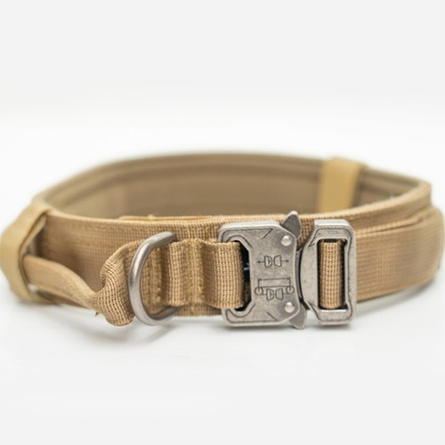 Heavy Duty Tactical Military Dog Training Collar Adjustable Metal Buckle M L XL - Picture 10 of 23