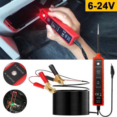 DC 6V-24V Automotive Power Probe Circuit Electrical Tester System LED Indicator