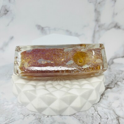 4'' Handmade Thick Square Red Obsidian Marble Tobacco Smoking Bowl Glass Pipes
