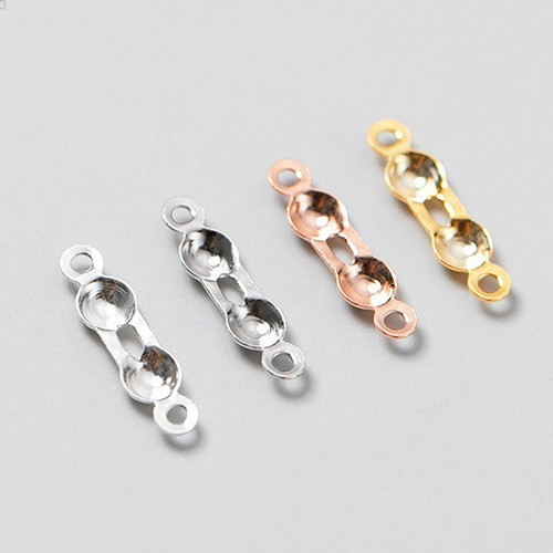 50x Sterling Silber Muschel Perlen Spitze mit 2 Ring 3,5 mm A2252 - Bild 1 von 13