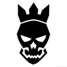 Skull Crown - Decal Sticker - Multiple Colors Sizes - ebn7241