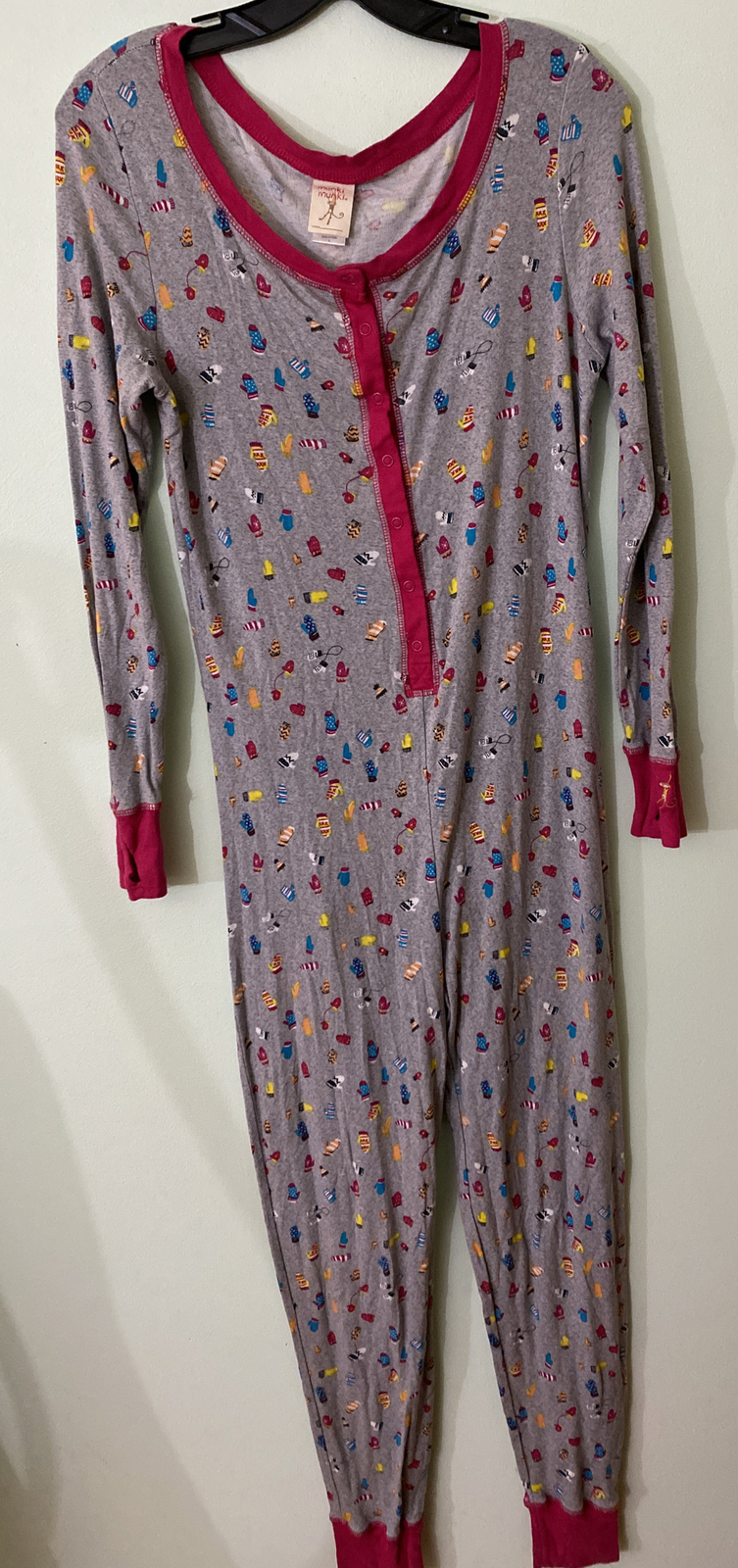 MUNKI MUNKI UNION SUIT PJS ONE PIECE PAJAMAS MITTENS … Gem