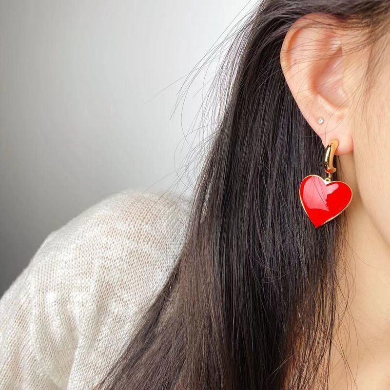 Love Heart Earring - Exaggerated Dangle Drop Earrings