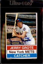 Jerry Grote 1976 Hostess #78 New York Mets Autographed Signed Baseball Card