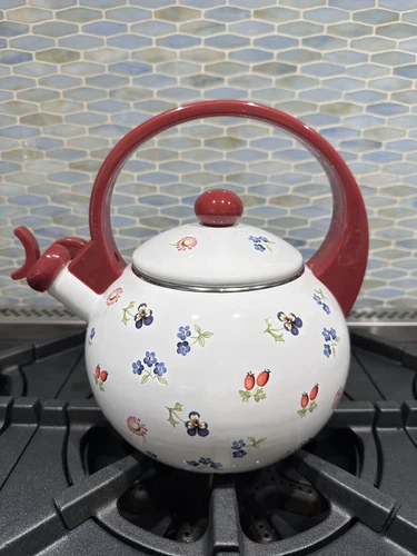 Villeroy & Boch Petite Fleur Enamel Tea Kettle Floral