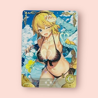 Jeanne Summer Beach FATE FGO Goddess Story Holo Foil OUT-OF-PRINT Waifu Card NM
