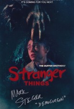 MARK STEGER signed Autogramm 20x30cm STRANGER THINGS in Person autograph COA