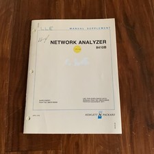 HP 8410B ~ Network Analyzer ~ Manual Supplement ~ 08410-90048