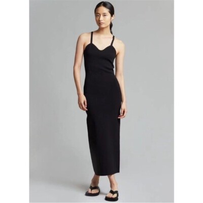 Nanushka black knit Noa midi dress | eBay Nanushka black knit Noa midi dress | eBay
