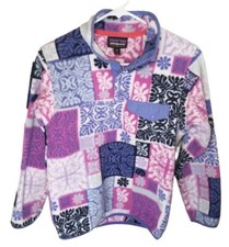Patagonia Synchilla Fleece Snap T Sweater Women XXS Snow Blue Purple Gorpcore