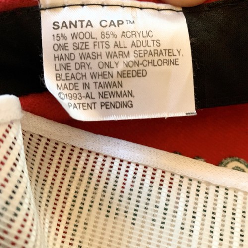 Vintage Santa Cap 1993 Merry Christmas Santa Snap Back Hat Santacap Red Unisex - Picture 5 of 5