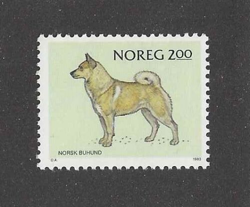 Dog Art Body Study Portrait Postage Stamp NORWEGIAN BUHUND Norway 1983 MNH - Picture 1 of 1