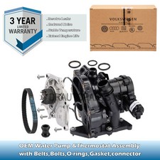 OEM Water Pump Thermostat Assy For Audi A3 A4 A5 A6 Q5 Q7 TT VW Golf 1.8T 2.0T