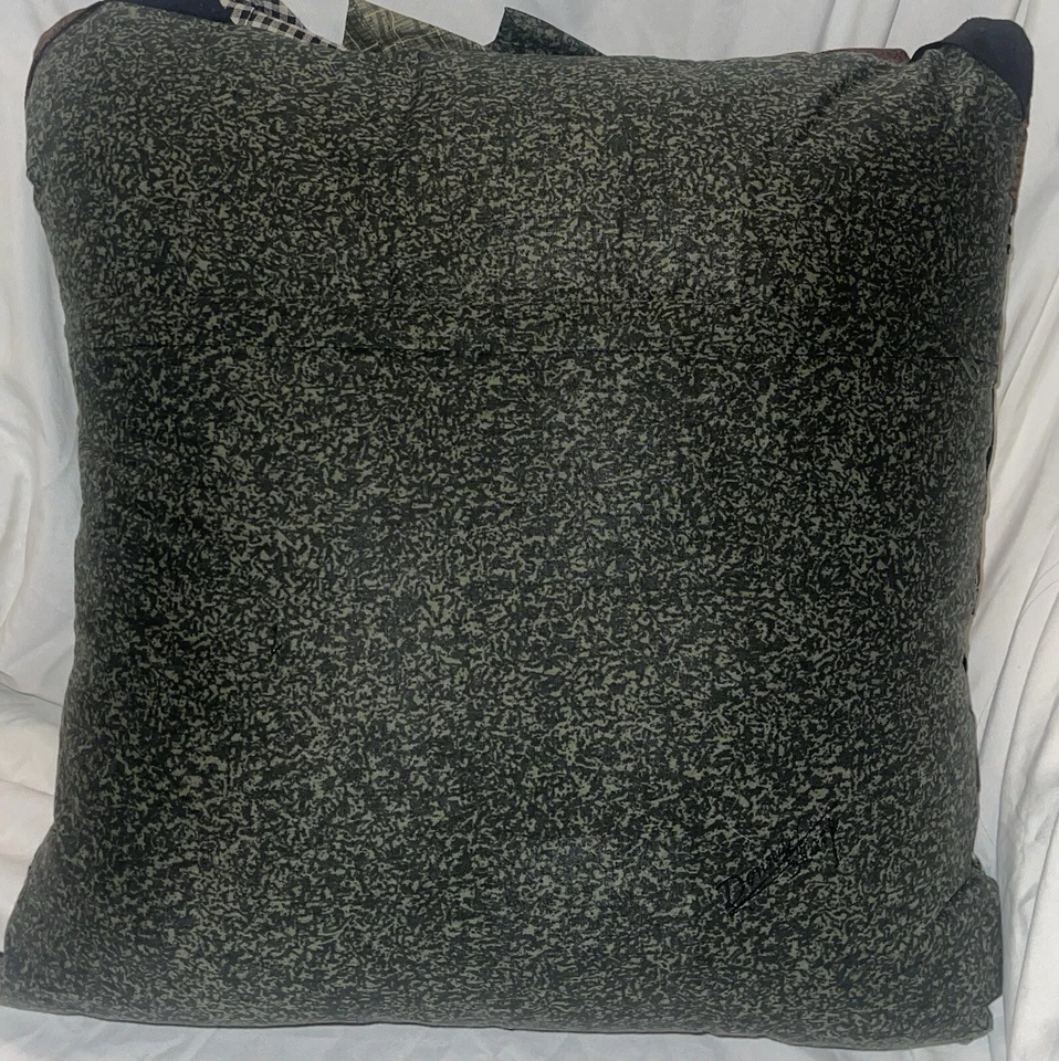 Donna Sharp Midnight Bear ? Square Throw Plaid Pillow - Image 2 of 3