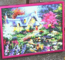 PICTURE Completed PIXEL HOBBY plastic Embroidery Thomas Kinkade Home Gift   NU