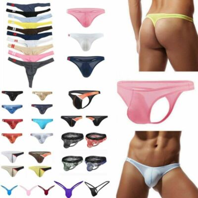 Sexy Herren T-Rücken G-String Slip 6styles Atmungsaktiv Tanga Unterwäsche US ..