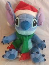 Disney Dancing Christmas Holiday Santa Stitch Animated Plush 10" AS-IS No Sound