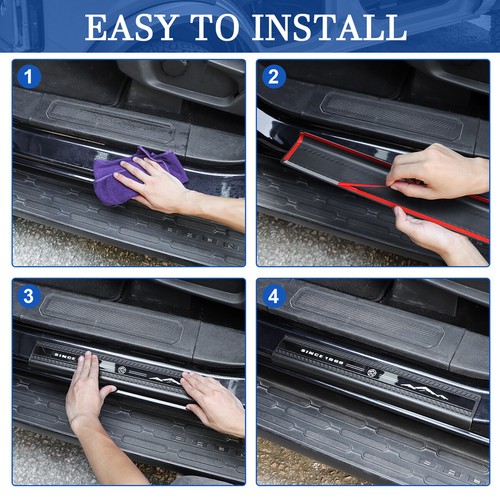 Protectores de entrada de umbral de puerta compatibles con Ford Bronco 4D 21-25 con reflectante - Imagen 4 de 9